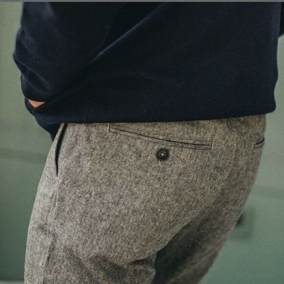 Taylor Stitch The Carmel Pant In Charcoal Gray Birds Eye Wool Men’s Variety - Picture 5 of 12